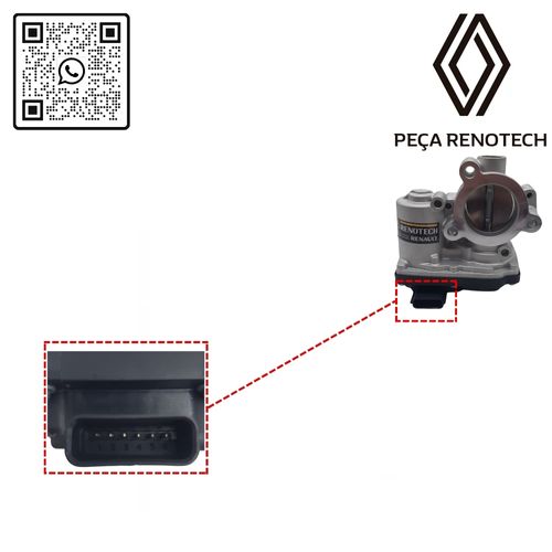 RN 161204-X 161204132R CORPO DE BORBOLETA MOT 1.0 12V B4D LOG IISAN II 6